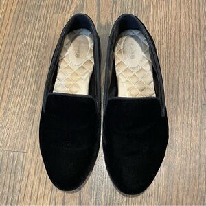 BIRDIES The Starling Black Velvet Loafers Slip-On Shoes Smoking Slippers US 11